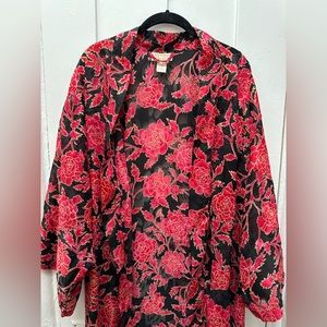 Vintage 90s Victoria’s Secret rose print duster robe